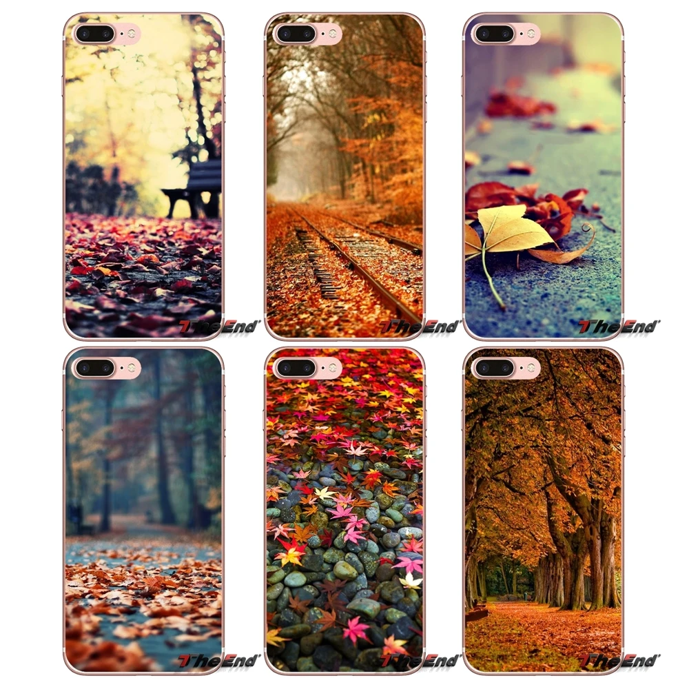 

Autumn Rusty Leaves Park Alley Soft TPU Case For Samsung Galaxy S9 Plus Note 8 One Plus oneplus 5T Meizu M5s LG V30 HTC U11