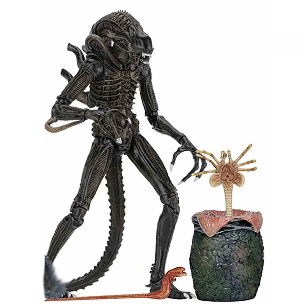 Preto e Cinza Figura de Ação Alienígenas Ovos Facehuggers Chestburster Pvc Collectible Modelo Brinquedos Boneca 1986 3 1986 alienígenas preto e cinza alienígenas ovos