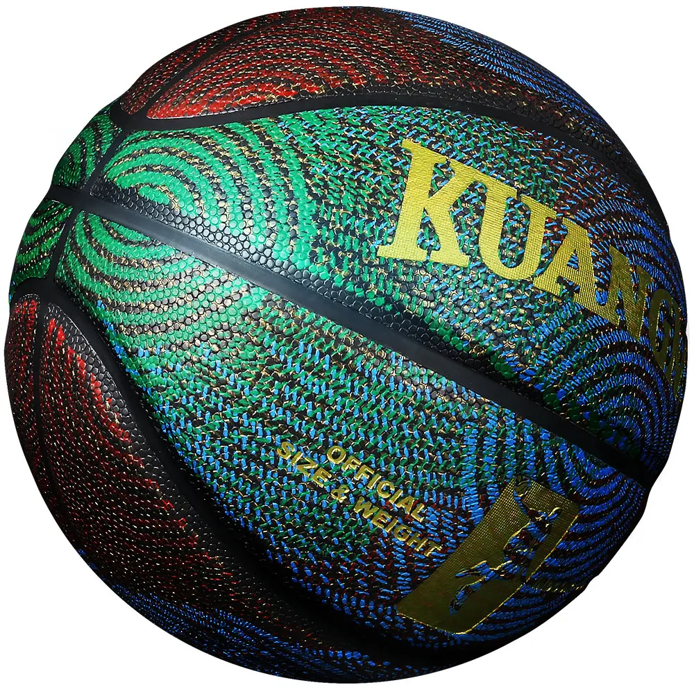 Kuangmi sporting goods Cool Youths Street Game Basketball Trainer PU Leather Size 7 Basket Ball Outdoor Indoor Basketball ball