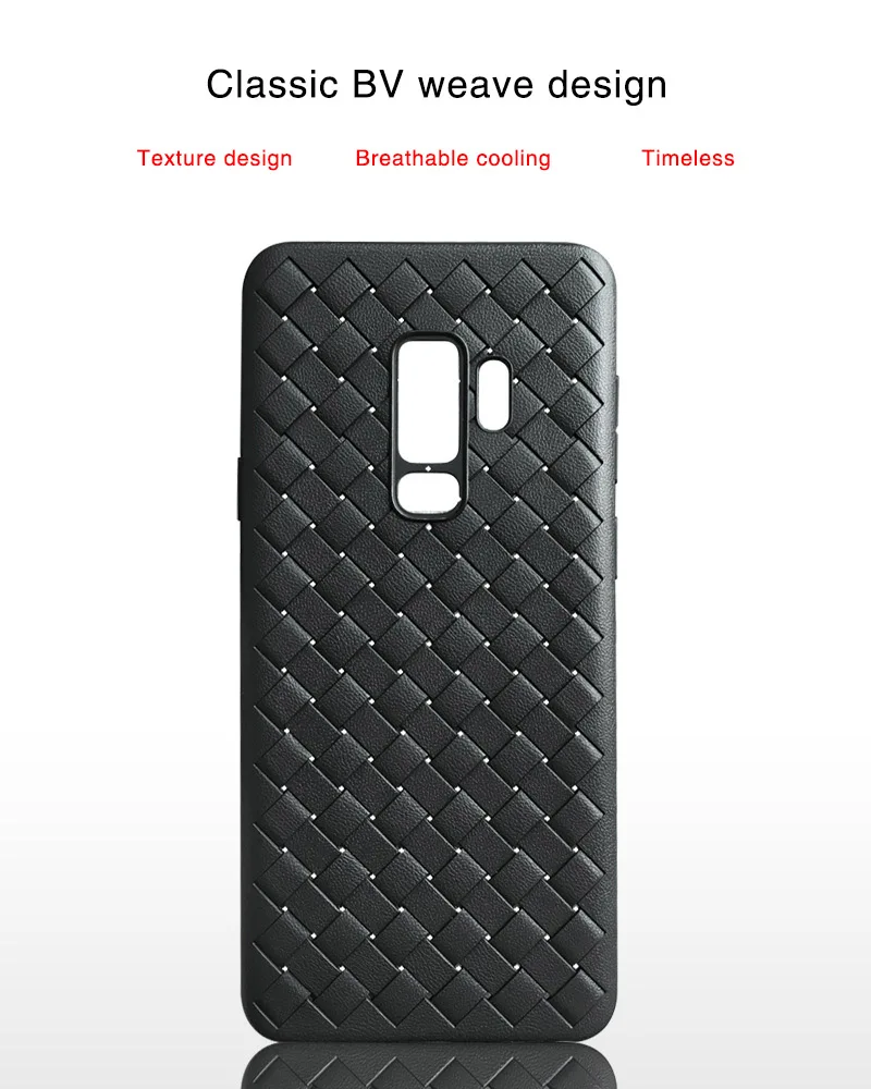Luxury Grid Weaving Phone Case For Samsung Galaxy S9 S9 Plus Cases Cover Soft Silicone TPU Capa For Samsung S9Plus Accessories   (4)