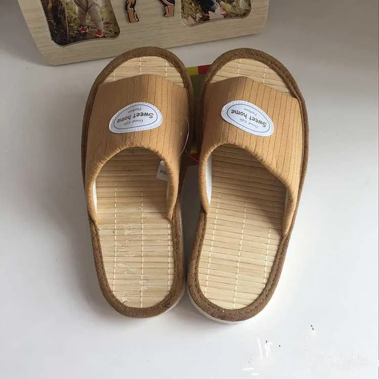 

Free shipping The summer home slippers Ms. light bamboo wooden floor bedroom indoor slippers fish mouth