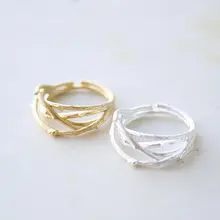 Модный бренд терновника кольцо филиал Регулируемая кольцо женский уникальный повседневной кольцо минималистский украшения подарок для женщины Обувь для девочек
