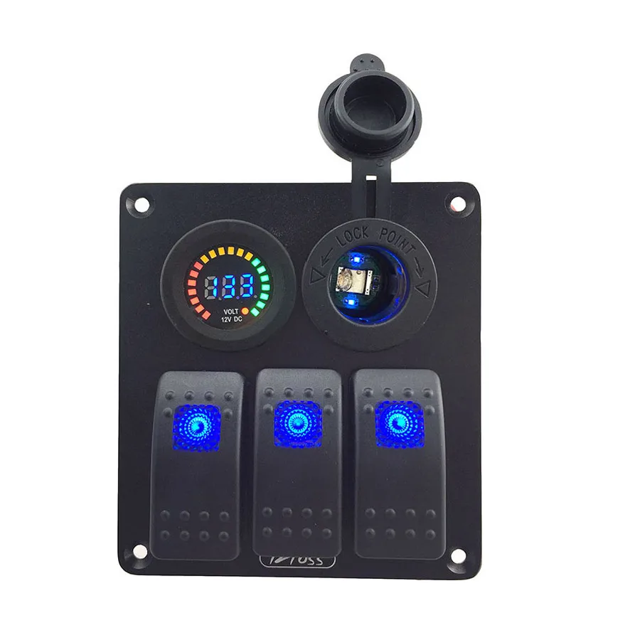 Neswest 12V Marine Boat Yacht Rocker Switch Panel Switches Waterproof