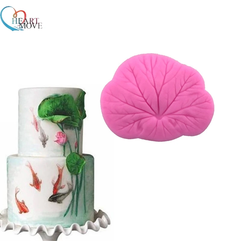 HEARTMOVE  Lotus Leaf Shape Fondant Cake Silicone Mold DIY Embossed Candy Cookie Cupcake Molds Cake Decorating Tools 9274