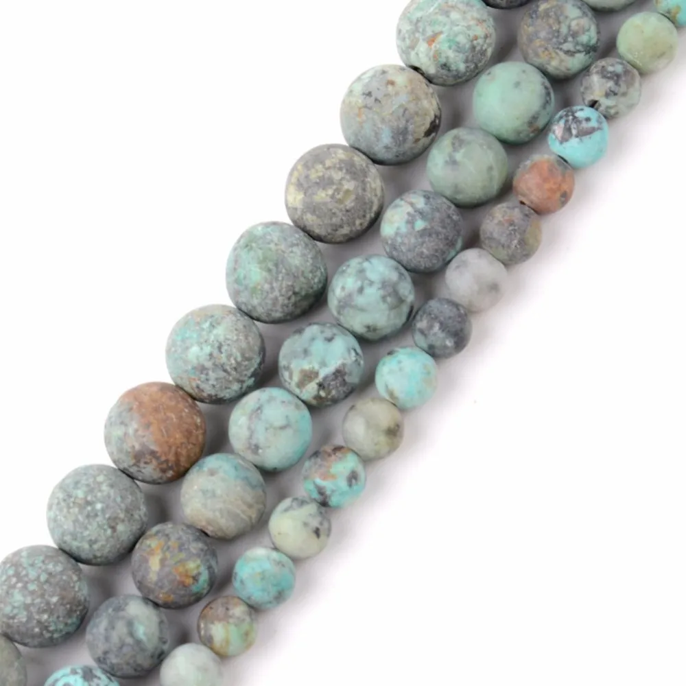 

Dull Polished Africa Turuqoises Beads Natural Stone Loose Beads For Jewelry Making Matte Beads 4 6 8 10mm Diy Bracelet Wholesale