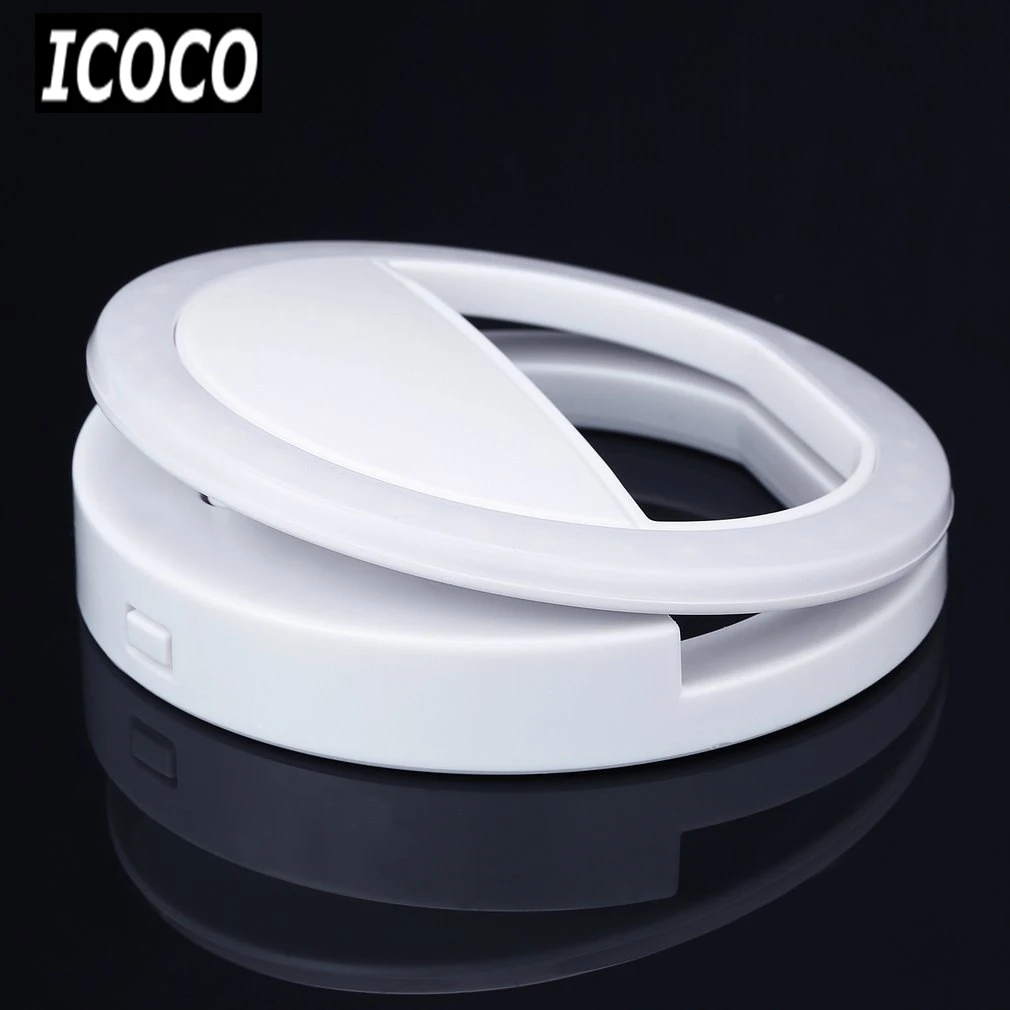 ICOCO портативный мобильный телефон селфи светильник клип-на лампе светодиодный флэш-светильник кольцо для телефона для Iphone для samsung Прямая поставка