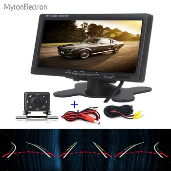 

Dynamic Trajectory Steering wheel control Reversing RearView Backup whaterproof Camera + HD Screen 7 inch Car Display Monitor