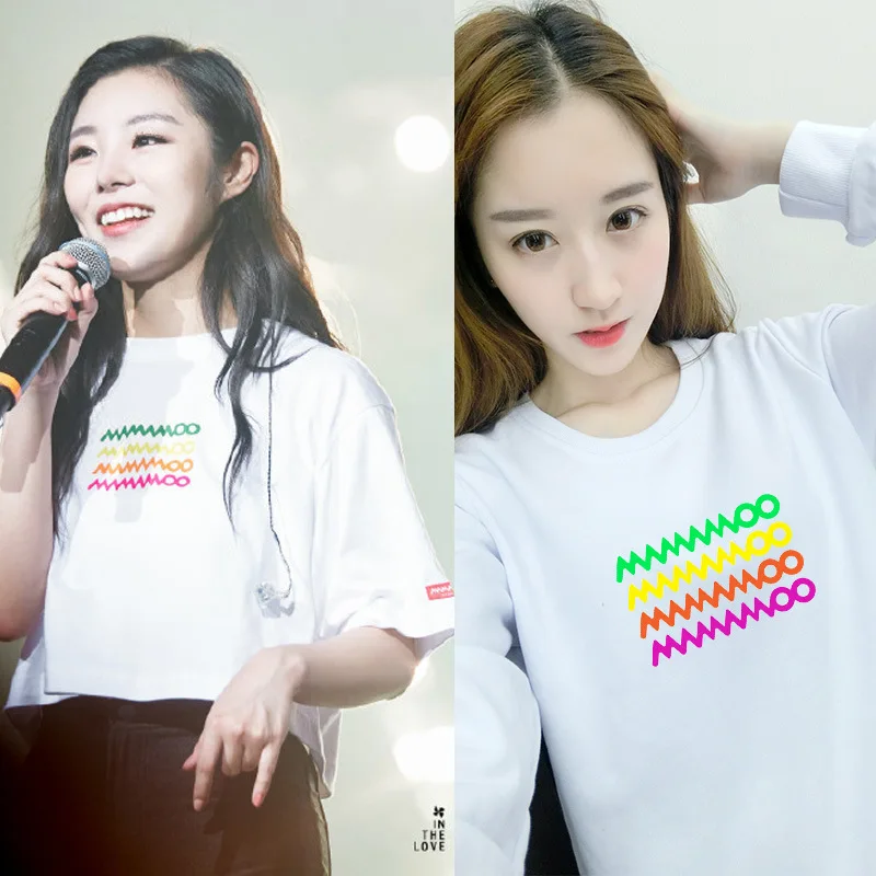 Новые хлопковые толстовки с капюшоном Mamamoo Moo Album одежда kpop пуловеры Корейская
