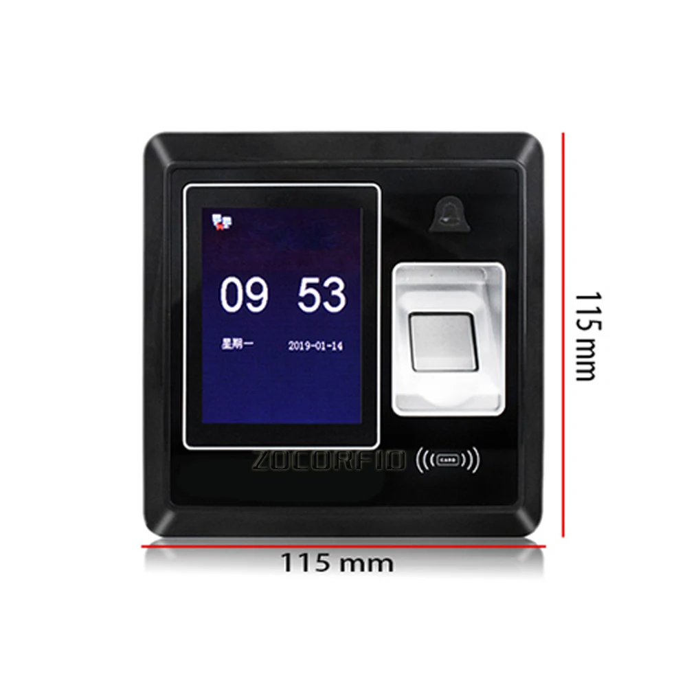 Boometric Fingerprint Door Access Control Color Screen Time Attendance With 125KHZ RFID Card Reader