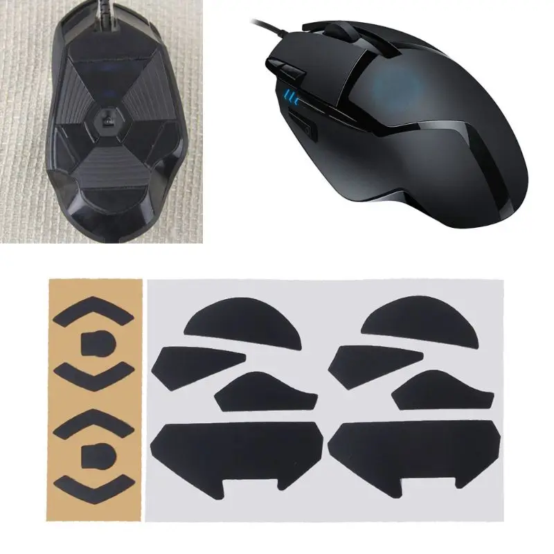 

2 Sets/Pack Hotline Games Competition Level Mouse Feet Mouse Skates Gildes for Logitech G402 Mouse 0.8mm Thickness Teflon C26