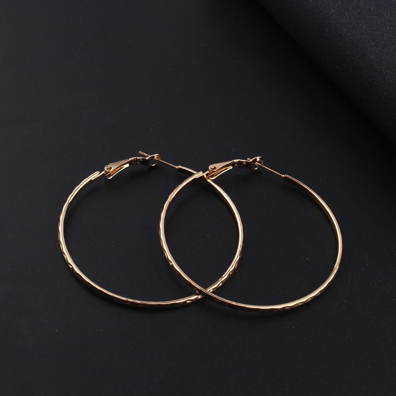 Gold Color Round Endless Hoop Earrings Set Handmade Punk Small Gold Color Round Endless Hoop Earrings Set Handmade Punk Small Bali Circle Earring For Women Bijoux Femme Fashion Jewelry In From