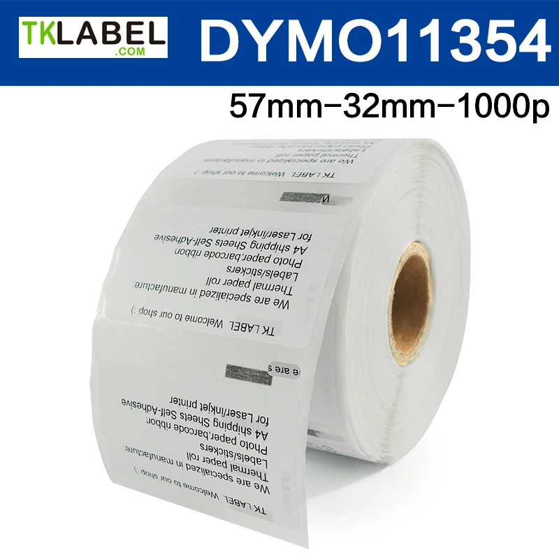 pour Dymo LabelWriter 310 320 330 4XL 400 450 Turbo/Twin Turbo/Duo & Seiko SLP Etiqueteuses 1000 Étiquettes par Rouleau Printing Saver 5X 11354 57 x 32 mm Compatibles Étiquettes Multi-usages 