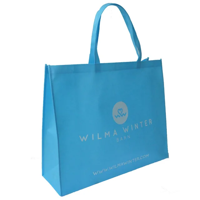 Light Blue Color Customized Non Woven Ping Bag Print Recycling Light Blue Color Customized Non Woven Ping Bag Print Recycling Fabric Eco