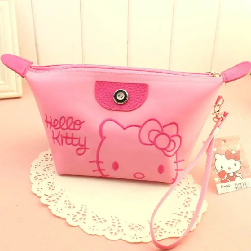 Hello Kitty Bag Ultra cute Cartoon Travel Cosmetic Bag Large Capacity Portable Professional
