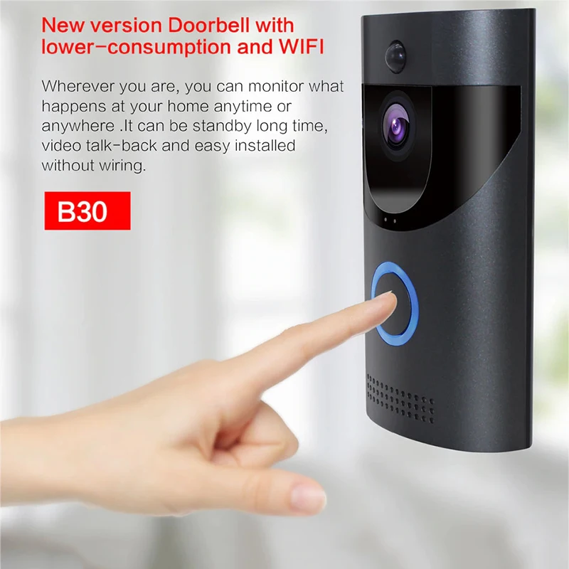 Беспроводной WiFi умный дверной звонок видео телефон дверь визуальное кольцо домофон безопасный дверной Звонок камера домашняя камера безопасности