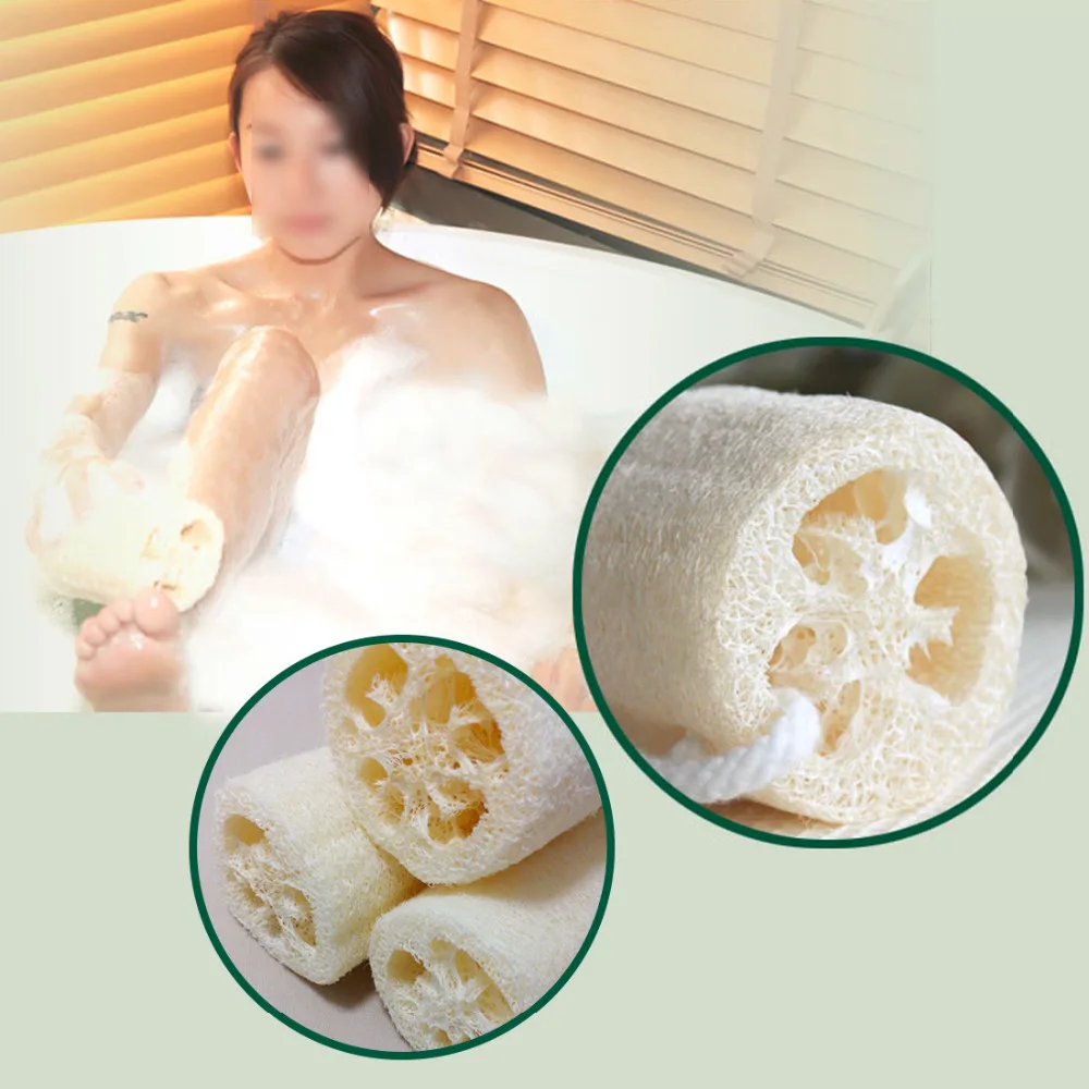 Good Sale 1 PC Natural Loofa Bath Shower Spa Cleans Loofah Sponge Body