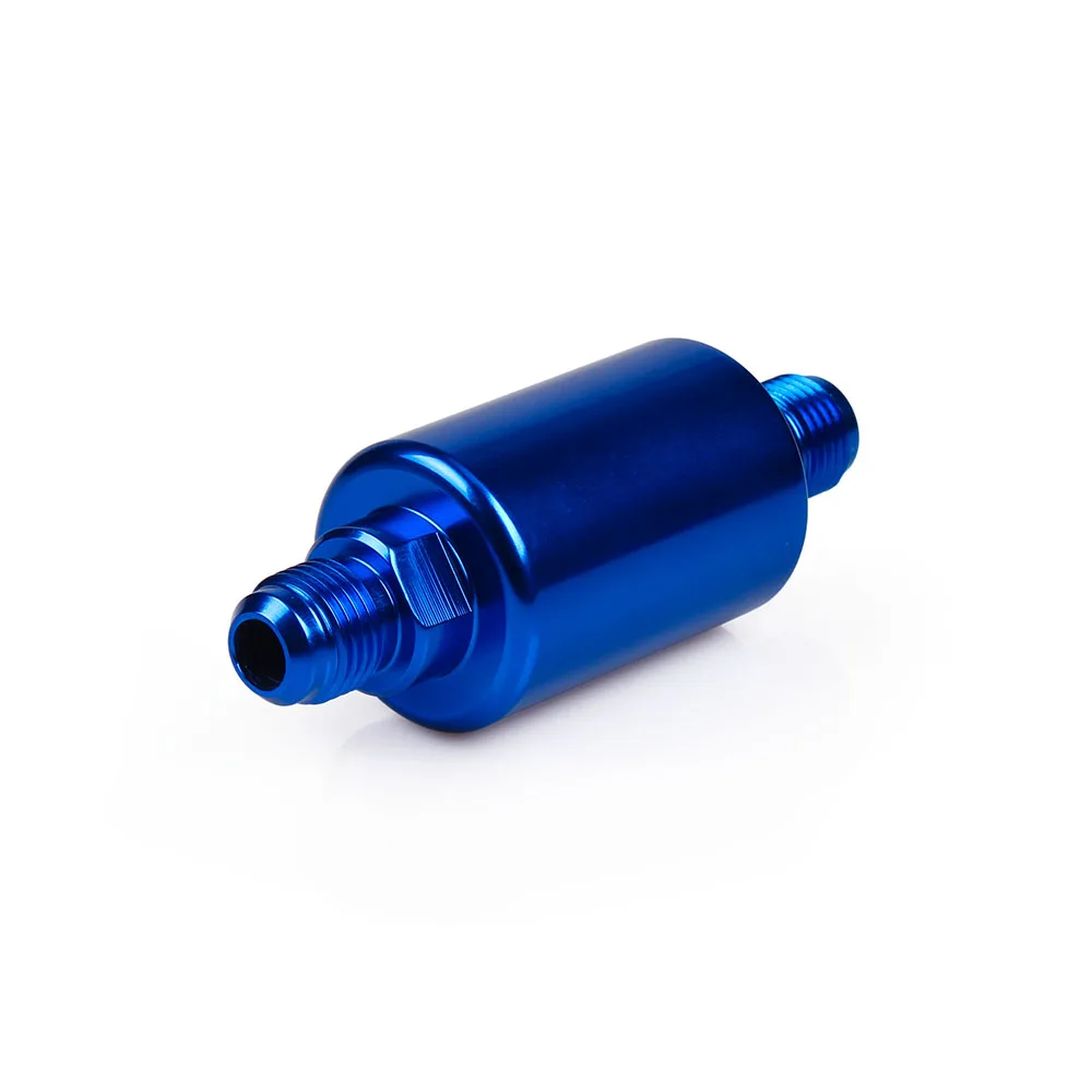 Universal car flow performance mini oil fuel filter AN6 male inlet outlet RS-OFI002