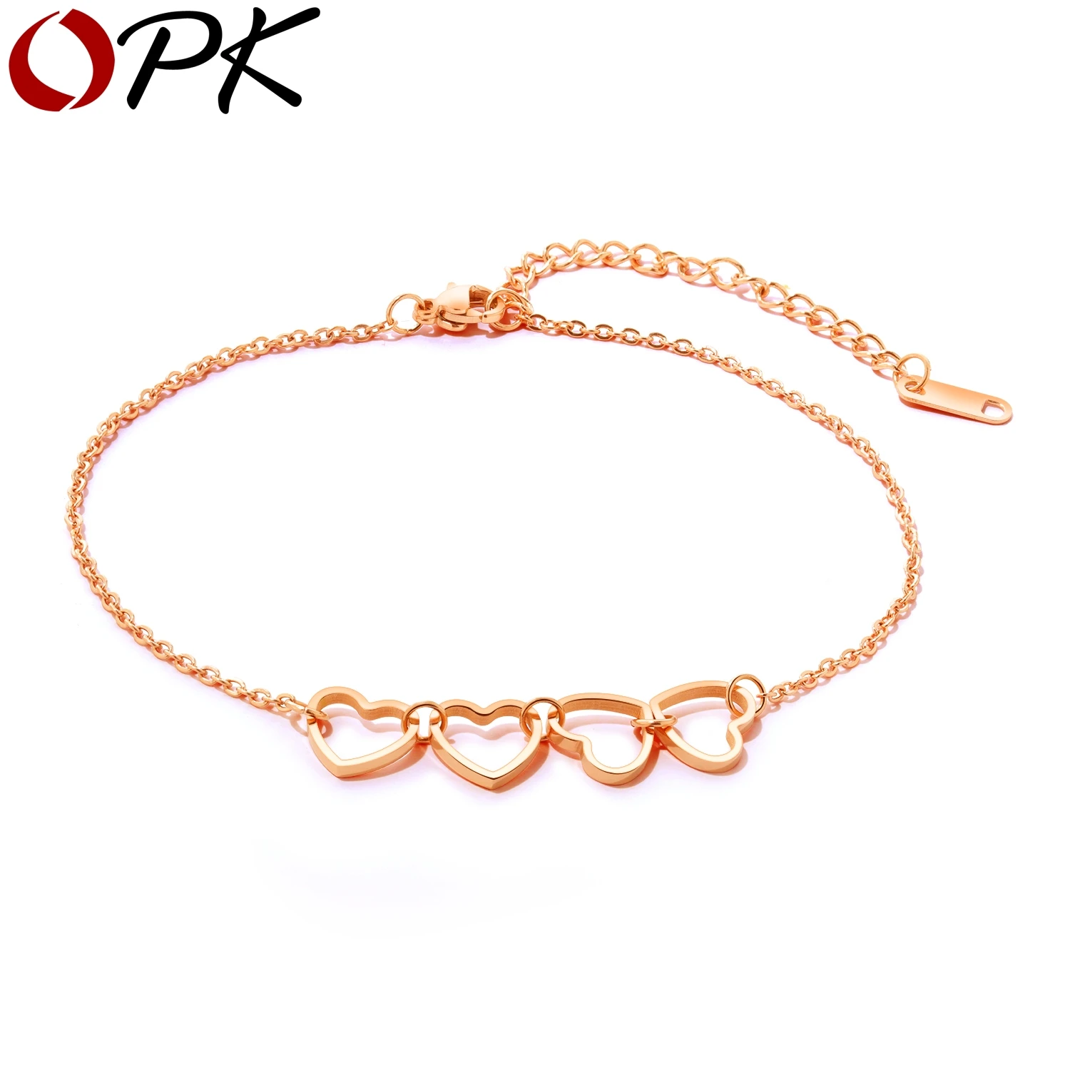 

OPK New Fashion Jewelry Hollow Heart Love Beach Anklet Bracelet For Women Crochet Sandals Foot Jewelry Pulsera Tobillo GZ070
