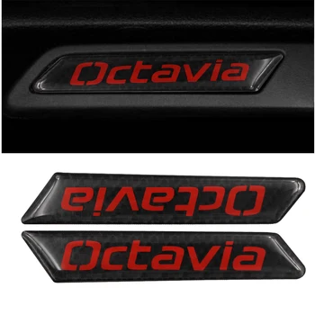

2pcs/set Car styling 5D car-sticker Carbon fiber decoration case for skoda octavia Lift Wrench Seat Insert Trim Car-Accessories