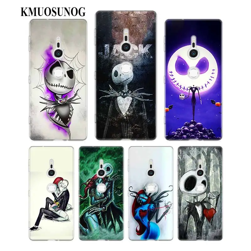 

Transparent Soft Silicone Phone Case jack skellington for Sony Xperia E5 XA1 XA2 M5 Z5 XZ1 XZ2 Compact