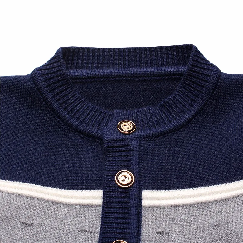 New Boys Sweaters Striped Cotton Top Knitting Infant Clothes Winter Outerwear Boy Warm Cardigan With Buttons Children Clothing (5)