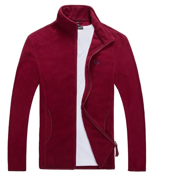 standard wine red Осень Зима флисовая толстовка мужская с длинным рукавом Толстая Толстовка повседневные толстовки мужские размера плюс M-4XL на молнии Свободная верхняя одежда Ds50749 - Цвет: standard wine red