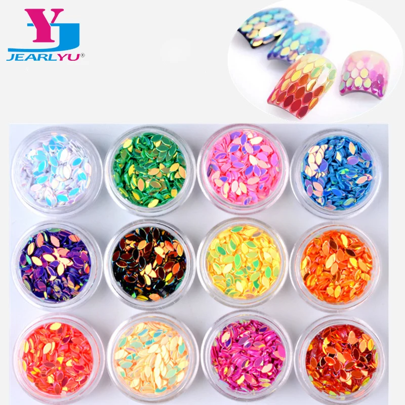 

Nail Art Rhinestones 12box/set Flat Shaped Elongated Teardrop Rectangle Glass Flame Colorful Stones For 3D Art Nails Decorations