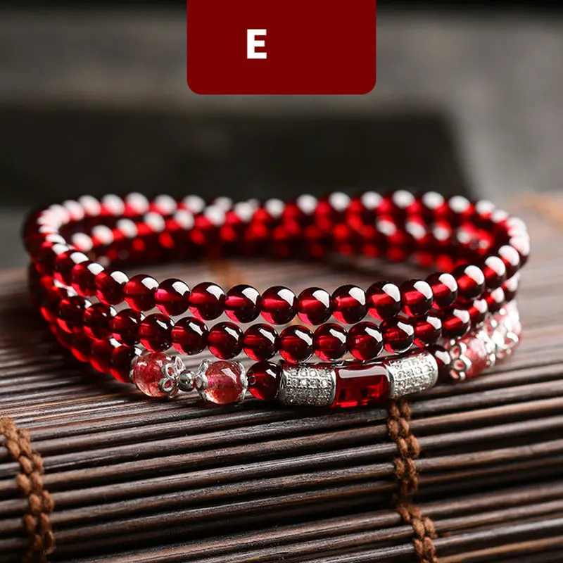 Винно-красные гранатовые браслеты для женщин, натуральный драгоценный камень, 925 пробы, серебряные ювелирные изделия, лисичка, тыква, пиксиу, снежинка, шарм, лучший подарок для девочек