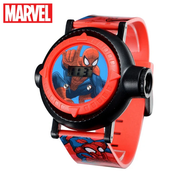 Genuine MARVEL Spider Man Projection LED Digital Watches Children Cool Cartoon W Genuine MARVEL Spider Man Projection LED Digital Watches Children Cool Cartoon W