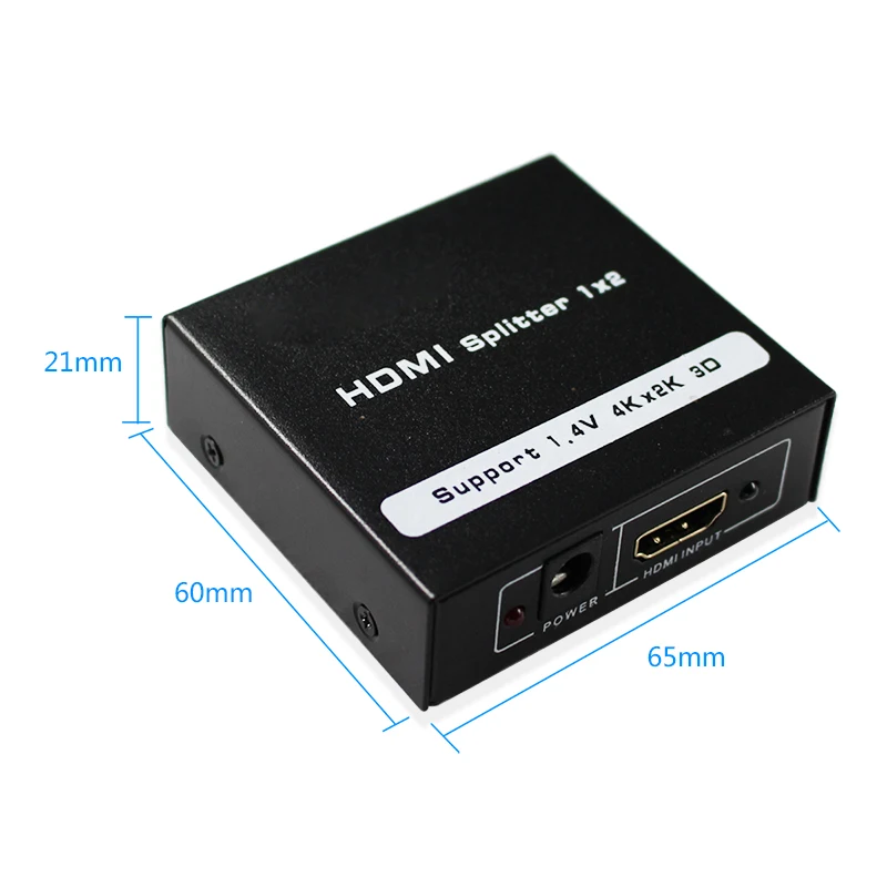 HDMI сплиттер 1 × 2 4K 3D 1080p в out конвертер UHD втулка ретранслятора двойные фотографии