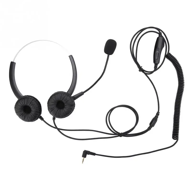 H800D 2.5 Single 2.5mm Plug Headphone with Microphone Volume Adjustment