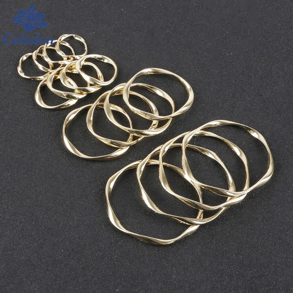 4Pcs Plating Gold Color Geometric Circle Shape Zinc Alloy Charm Pendant For DIY Earring Necklace Jewelry Findings Accessories | Украшения и