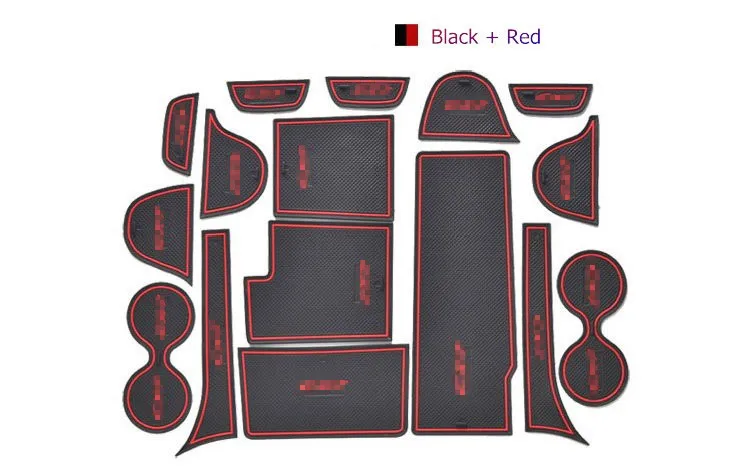 

Free Shipping 3Colors 16PCS Gate Slot Rubber Car Mat/Pad Non-Slip Car Accessories For Mazda CX-7 2007-2014 DM-035 LHD