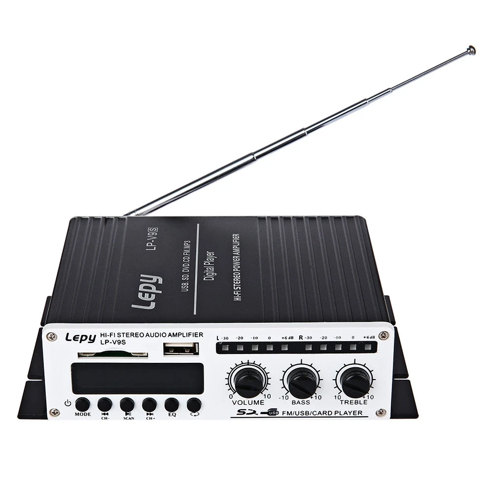 Lepy LP V9S автомобиль mini Усилители домашние Hi Fi 180 Вт Выход звук стерео fm