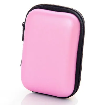 Портативный мини ящик для хранения квадратный чехол наушники для наушников sd-карта Чехол-держатель для хранения переноски жесткий наушник сумка - Цвет: pink