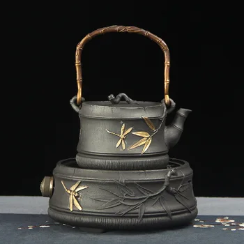 

Tea set gift Japanese style handmade uncoated cast iron teapot set electric ceramic stove home decoration accessories tea set