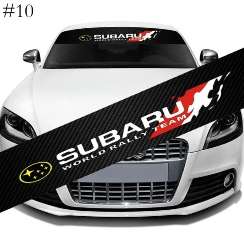 

For SUBARU Racing Car Window Windshield Carbon Fiber Vinyl Banner Decal Sticker