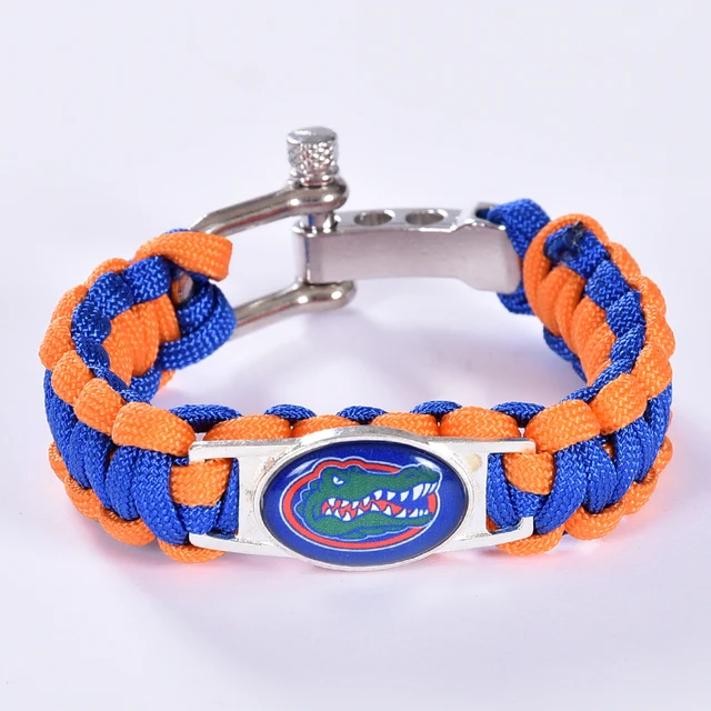 Florida Gators Custom Paracord Bracelet College Football Charm Florida Gators Custom Paracord Bracelet College Football Charm Survival Drop Shipping