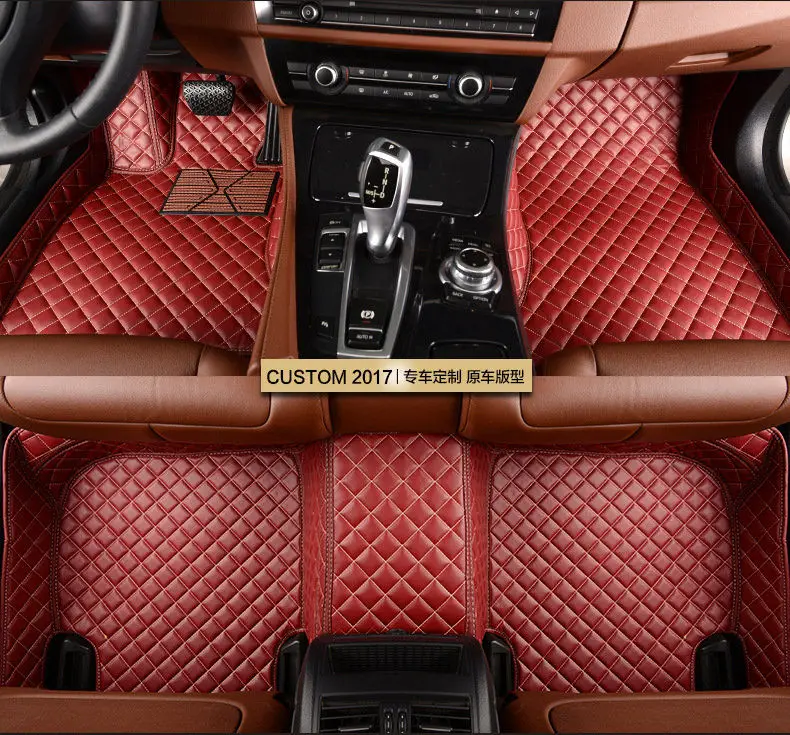 

Custom Leather Car Floor Mats For Maserati Gran Turismo Quattroporte Ghibli Levante Car Styling Accessories Floor Carpets J601