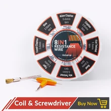 Volcanee 8 в 1 Катушка Alien Клэптон Тигр Hive Quad плоская витая Плавленая катушка электронная сигарета ватные катушки DIY Инструменты Vape аксессуары