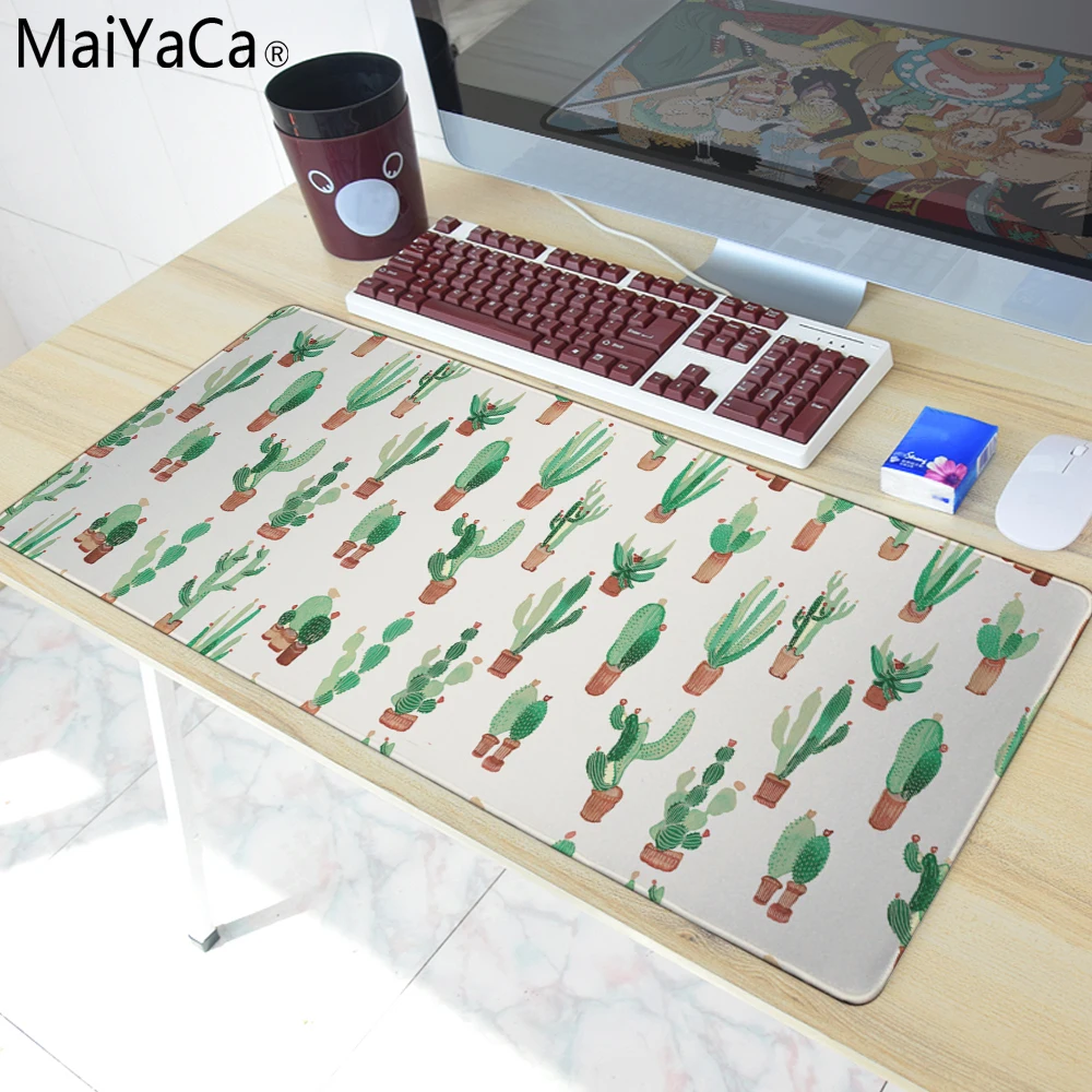 

MaiYaCa Cute Cactus Mouse Pad pad Overlock Edge and Not Overlock Edge Big Gaming mouse Pad Send BoyFriend the Best Gift