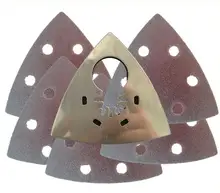 25 pcs Sanding paper (60,80,120,180,240) sanding sheet for multifunction power tool as Fein Multimaster tool accessory