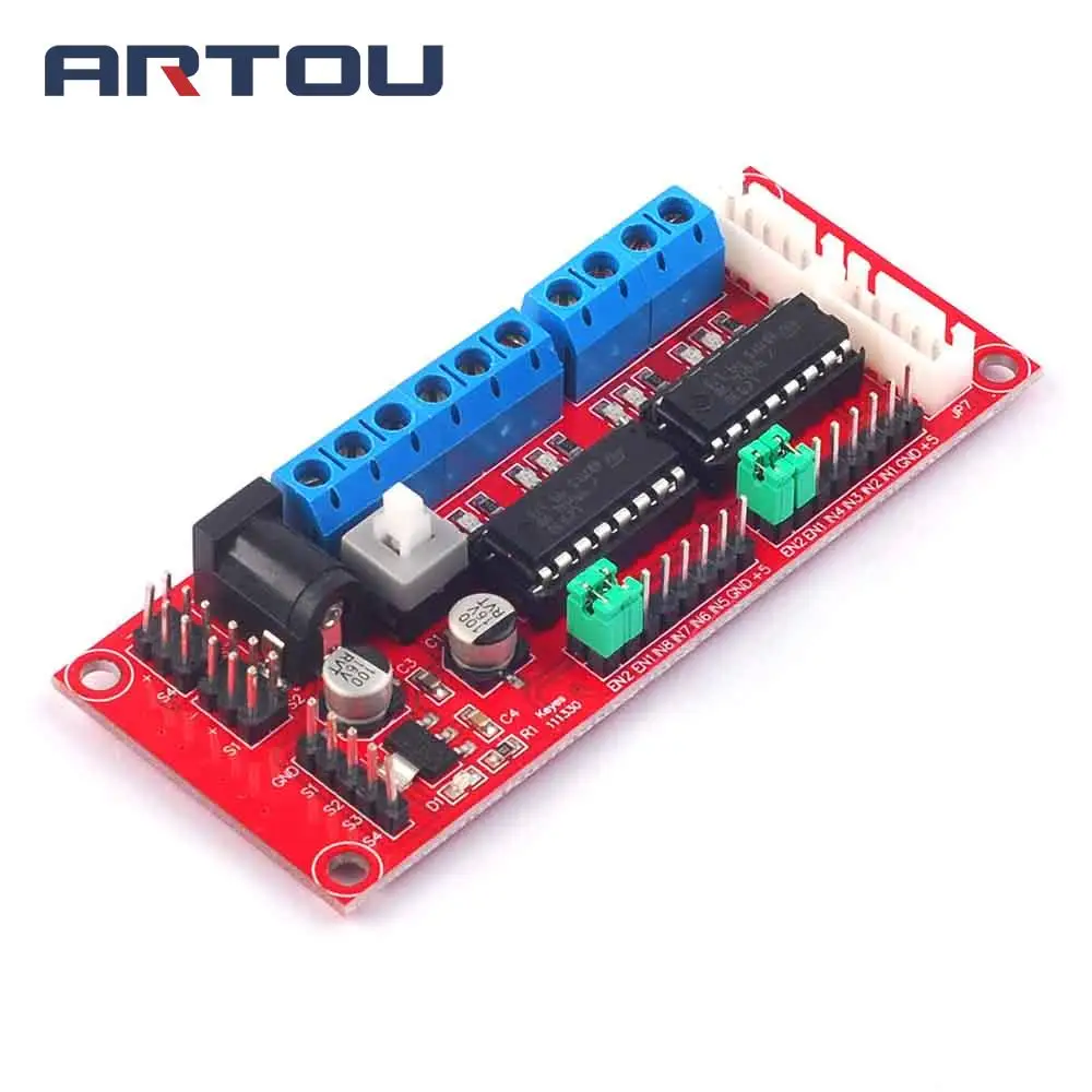 

4 DC Motor Driver Module / 4WD Car / L293D Module Smart Car Robot for arduino Diy Kit