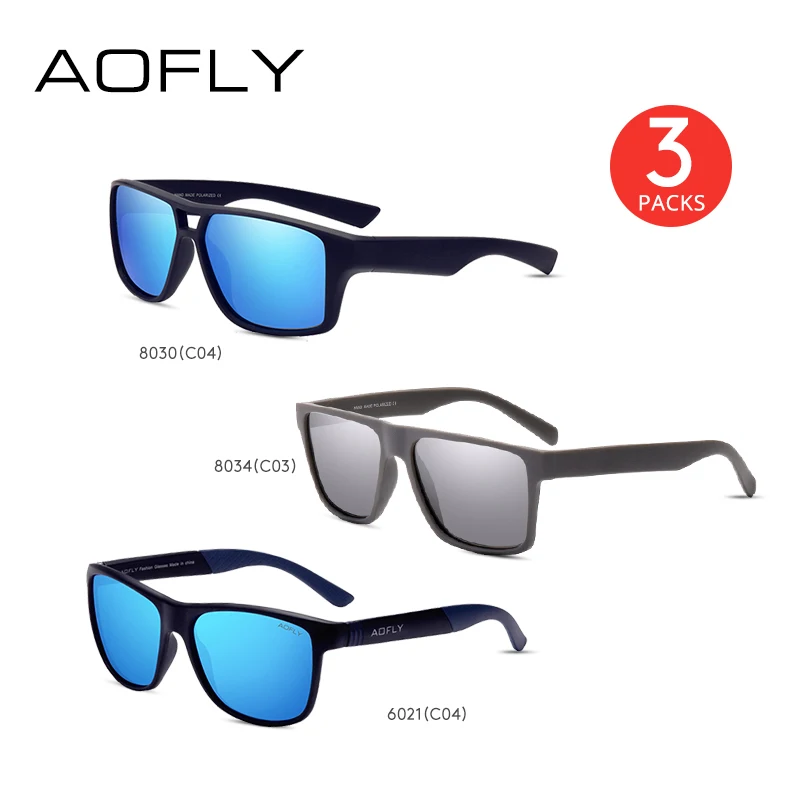 AOFLY 3 упаковки солнцезащитных очков для мужчин и женщин посылка распродажа комплект из 3 очков - Цвет линз: MPACK6