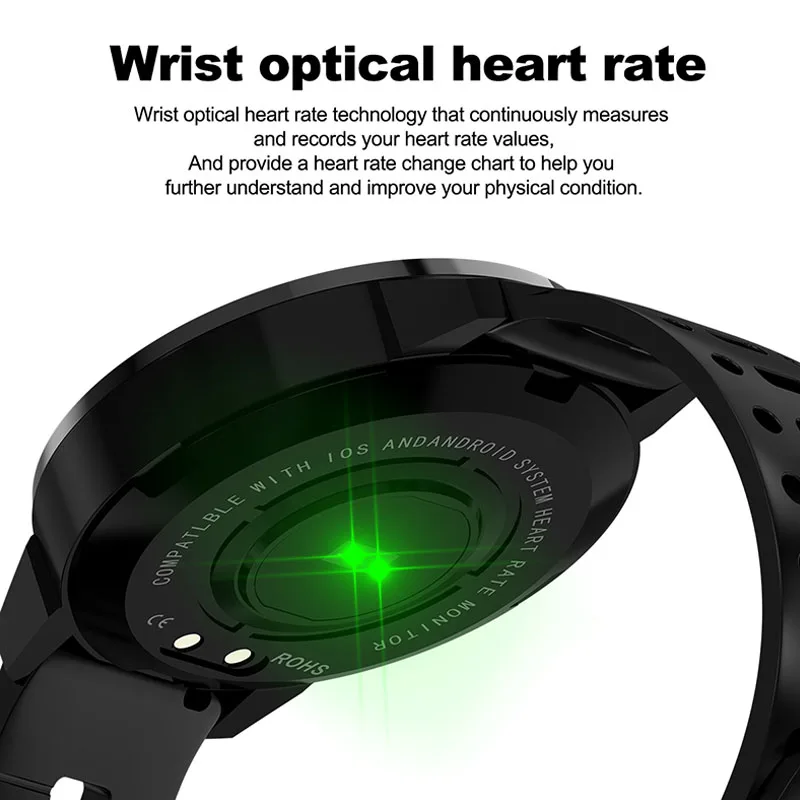 Смарт-часы GEJIAN для мужчин и женщин для бега фитнес-трекер монитор сердечного ритма спортивные IP67 водонепроницаемые IOS Android спортивные смарт-браслет