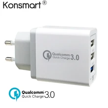 30 Вт Быстрая зарядка QC 3.0 USB быстро Зарядное устройство для Samsung S7 S8 Xiaomi Redmi 4X 5 iPhone 6 7 8 плюс iPad Универсальный USB Адаптеры питания Адаптер зарядного устройства для мобильного телефона