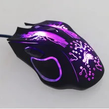 Крутой дизайн 6 кнопок светодиодный оптический USB Проводная компьютерная игровая мышь для ПК ноутбука