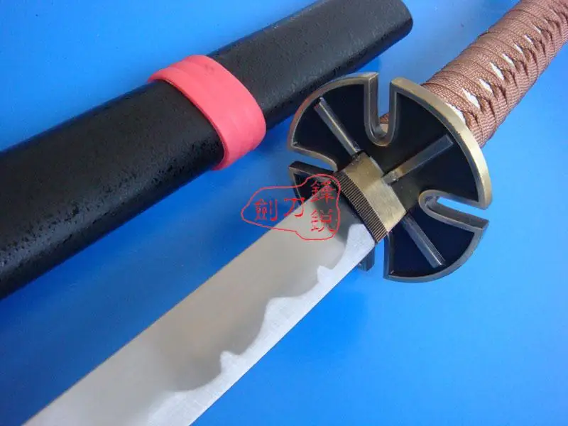 

S3125 ANIME INUYASHA IRON BROKEN TEETH YAO DAO SWORD BRUSH BLADE HAMON BLADE 41"