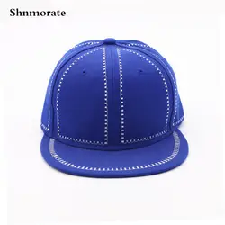 Цвет: черный, синий одноцветное Цвет Регулируемый Повседневное Бейсбол Кепки Для мужчин и Для женщин Snapback шляпа унисекс шапка Спорт Gorras Hombre