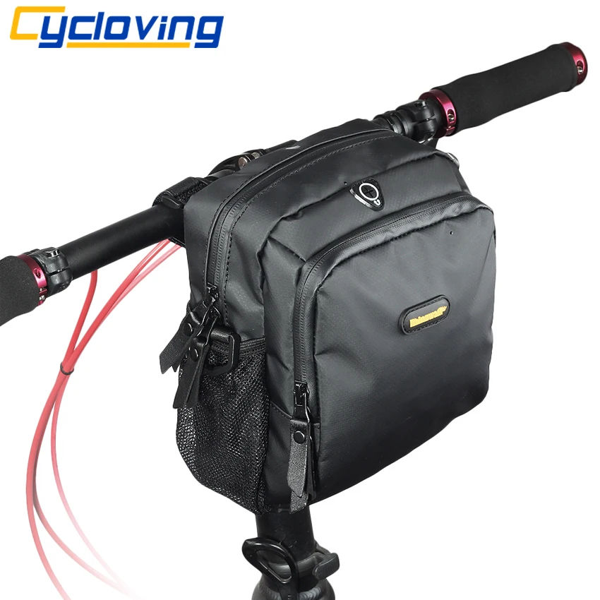 

Cycloving Waterproof Bicycle Front Tube Bag Bike Handlebar Basket Pack Cycling Front Frame Pannier Bicycle Accessories